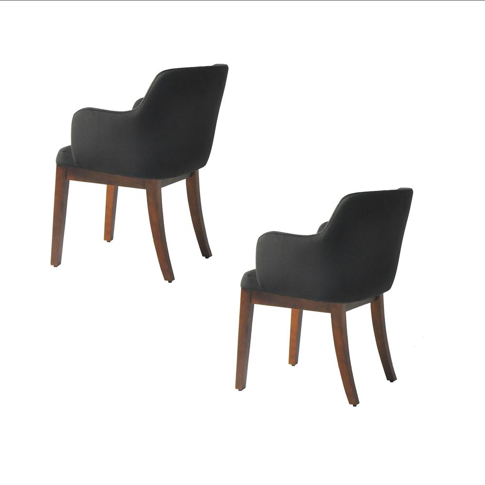 Nuts Harmony Black Upholstery Dining Chair with Conic Legs (Set of 2). Picture 4