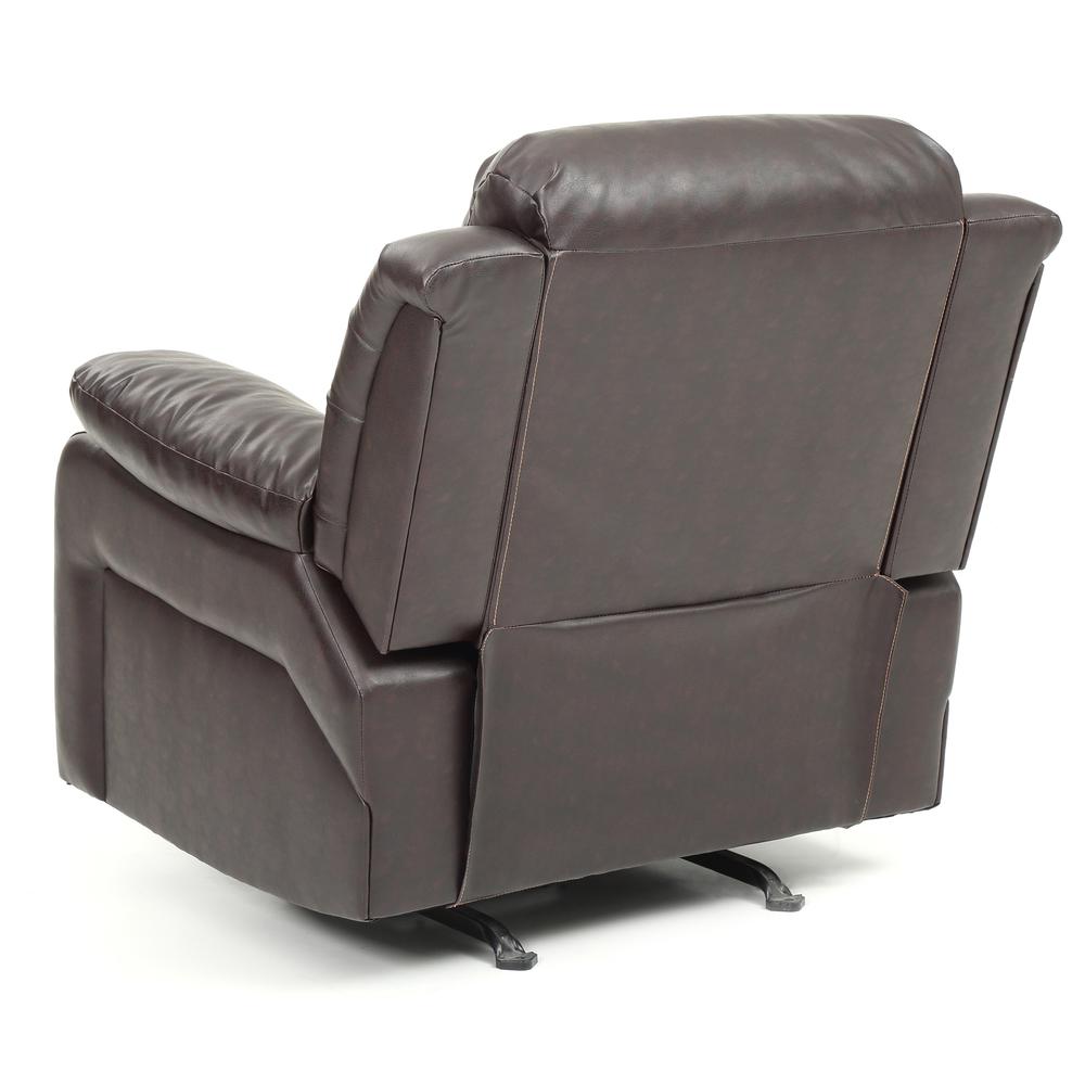 Daria Dark Brown Faux Leather Upholstery Reclining Chair. Picture 4