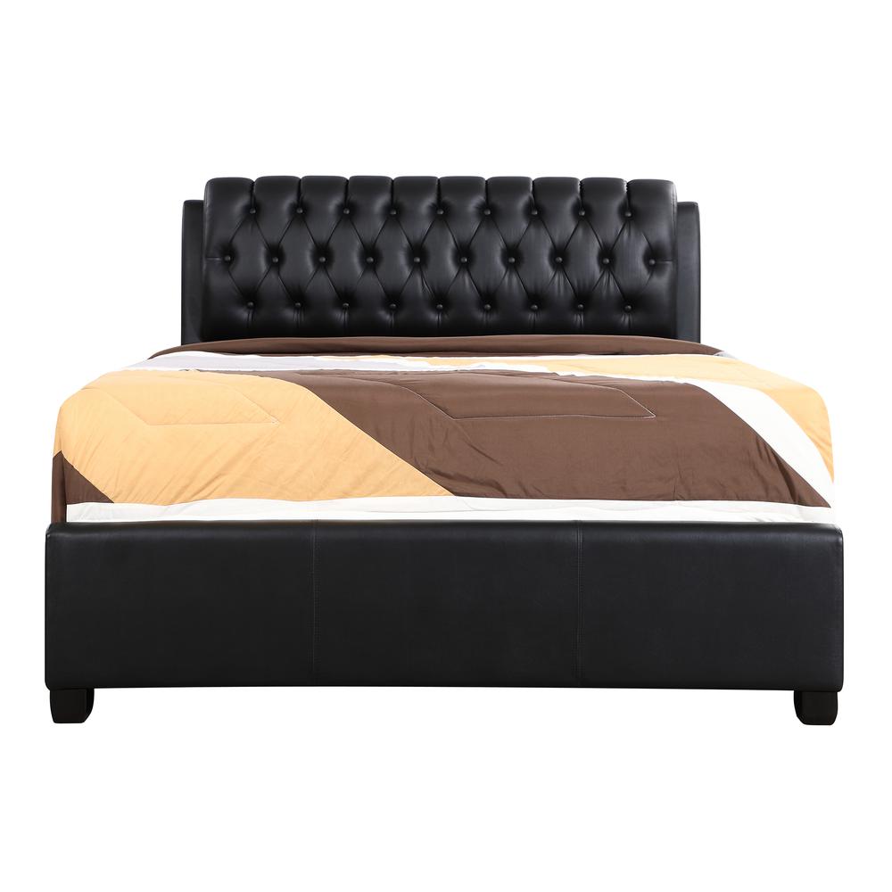 Marilla Black Full Panel Beds, PF-G1500C-FB-UP. Picture 1