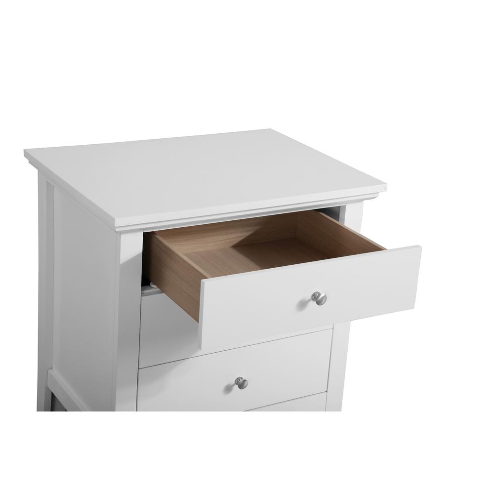 Hammond 3-Drawer White Nightstand (26 in. H x 18 in. W x 24 in. D). Picture 3
