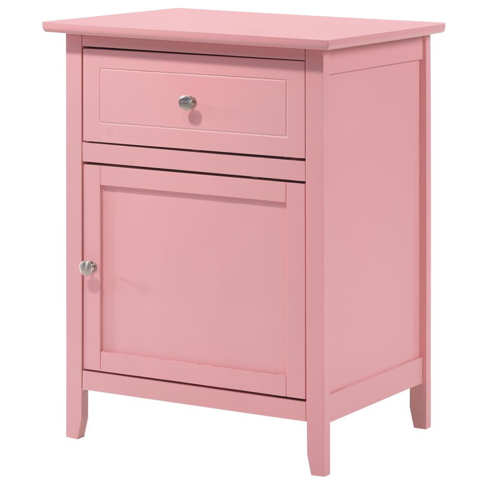 Lzzy 1-Drawer Pink Nightstand (25 in. H x 15 in. W x 19 in. D). Picture 2