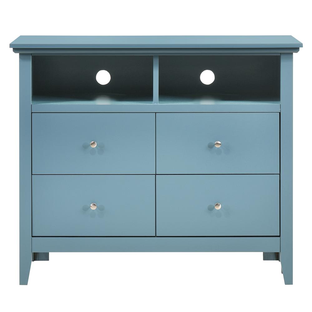 Hammond Teal 4 Drawer Chest of Drawers (42 in L. X 18 in W. X 36 in H.). Picture 2