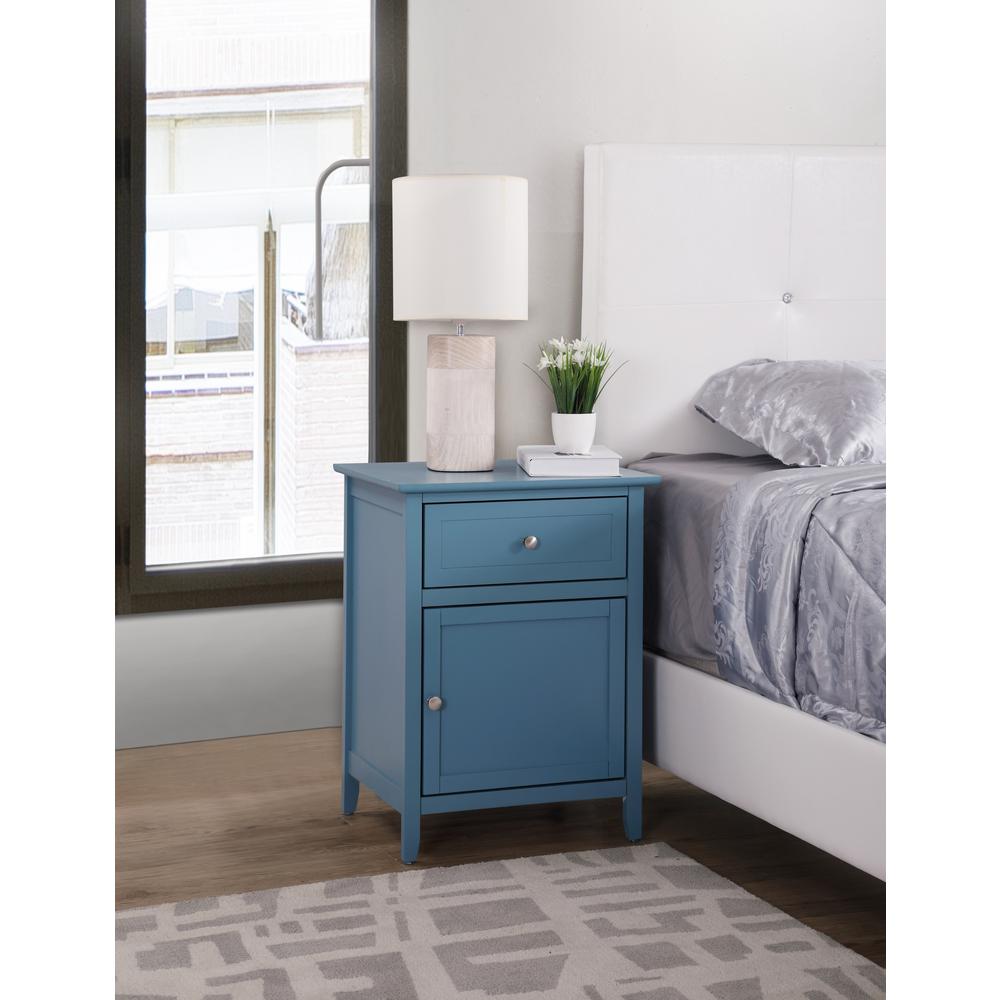 Lzzy 1-Drawer Teal Nightstand (25 in. H x 15 in. W x 19 in. D). Picture 5
