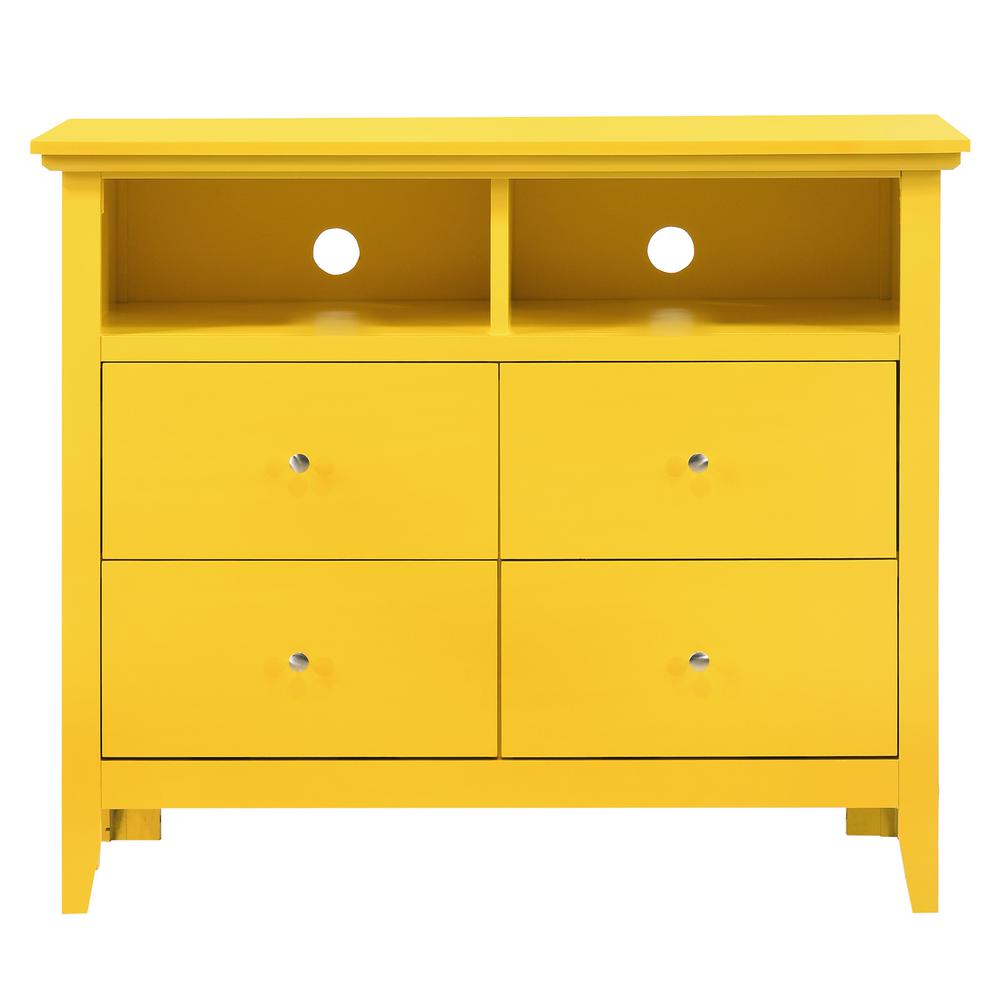 Hammond Yellow 4 Drawer Chest of Drawers (42 in L. X 18 in W. X 36 in H.). Picture 2