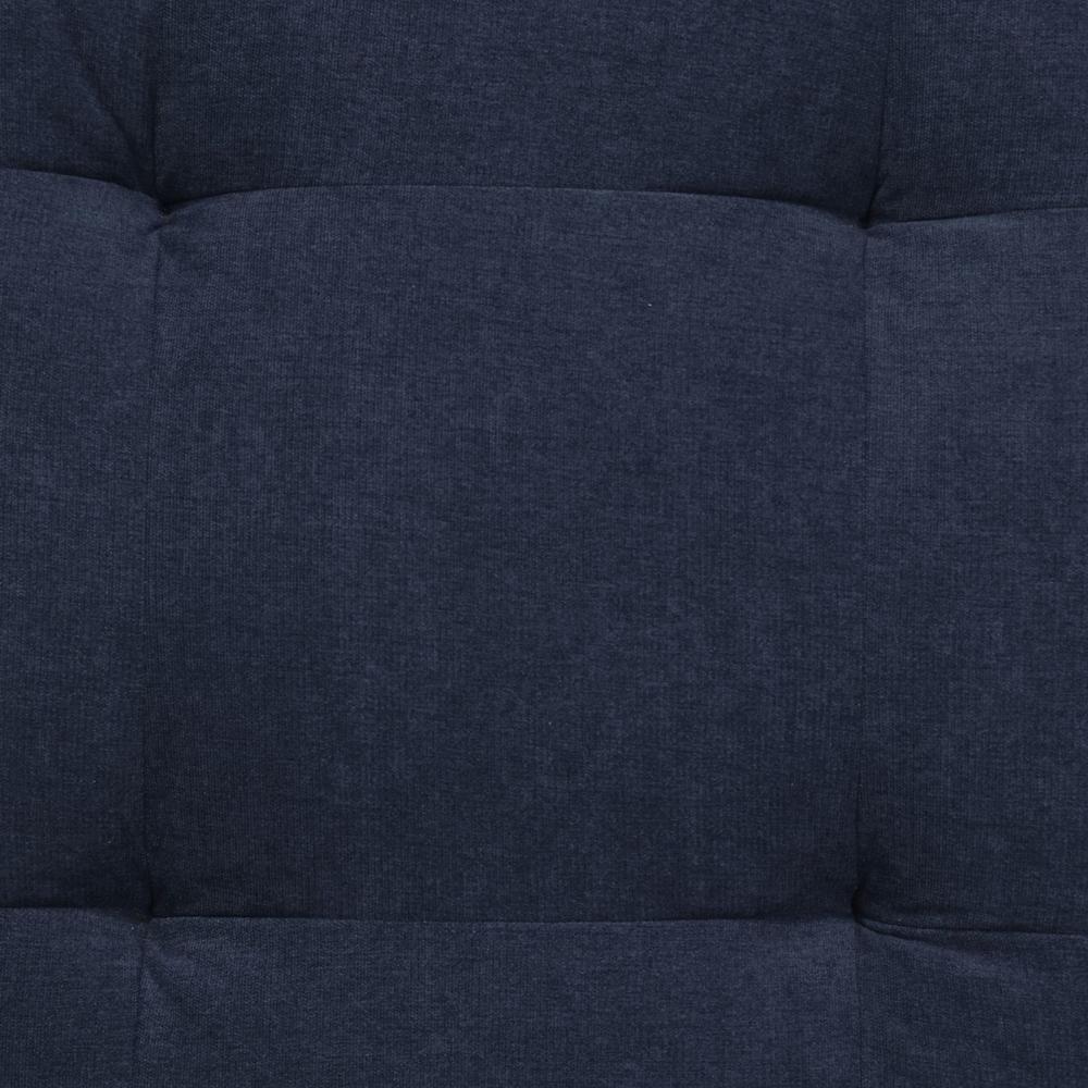 Pixie Navy Blue and Cream Fabric Modular Sectional Seating Armless Accent Chair. Picture 4