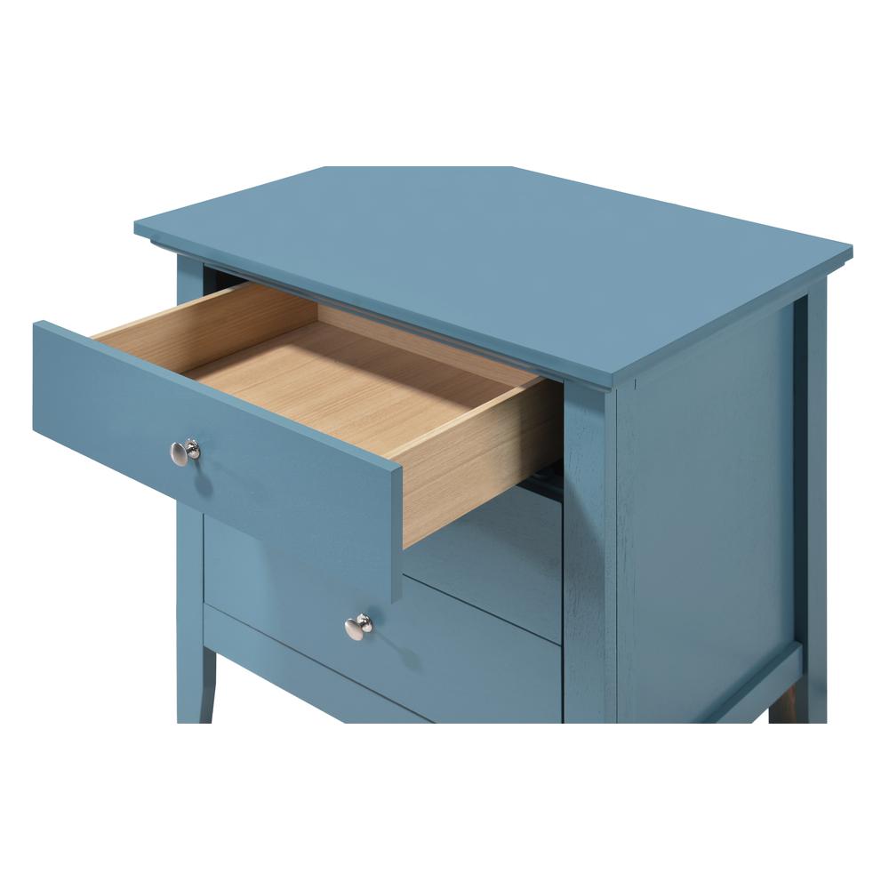 Hammond 3-Drawer Teal Nightstand (26 in. H x 18 in. W x 24 in. D). Picture 3