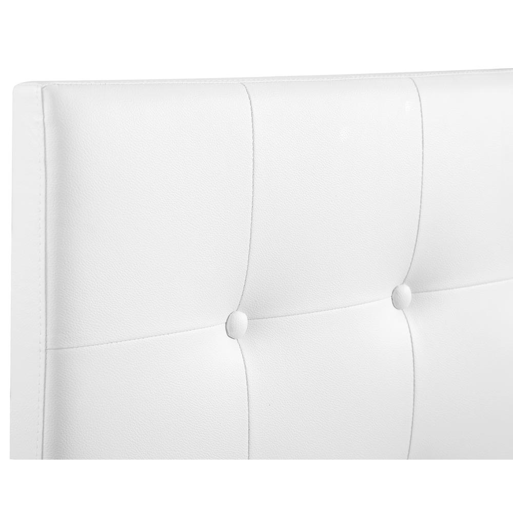 Super Nova White Twin Upholstered Tufted Panel Headboard. Picture 5