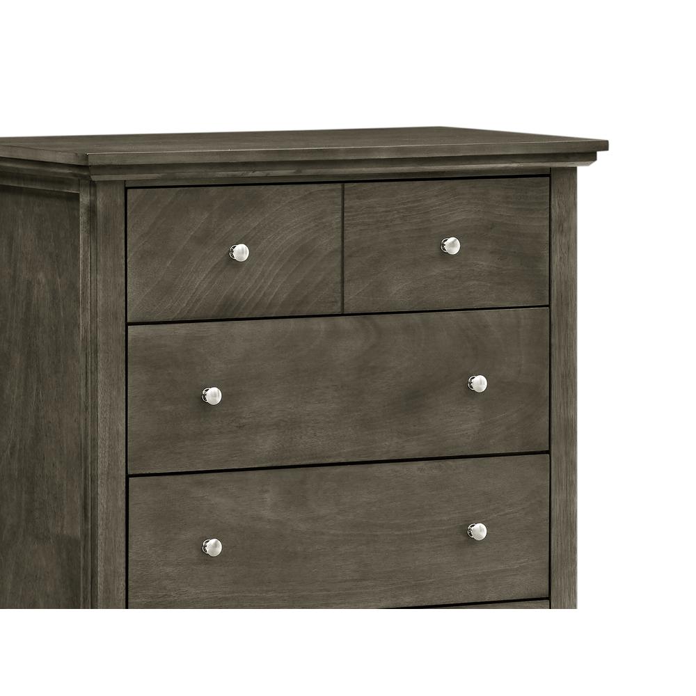 Hammond Gray 5 Drawer Chest of Drawers (32 in L. X 18 in W. X 48 in H.). Picture 5