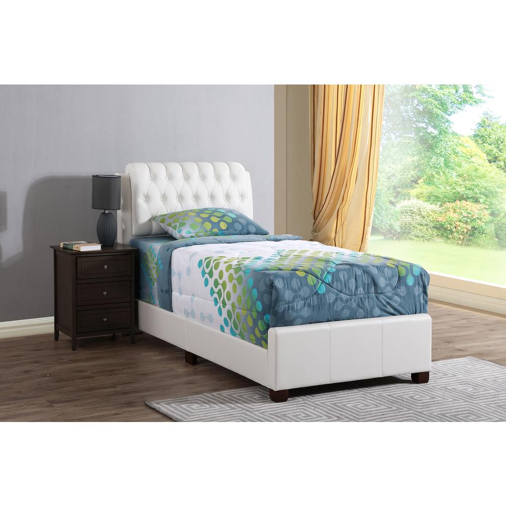 Marilla White Twin Panel Beds, PF-G1570C-TB-UP. Picture 7