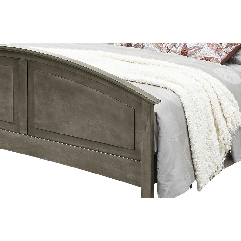 Hammond Gray King Panel Bed with Curved Top Rail. Picture 2