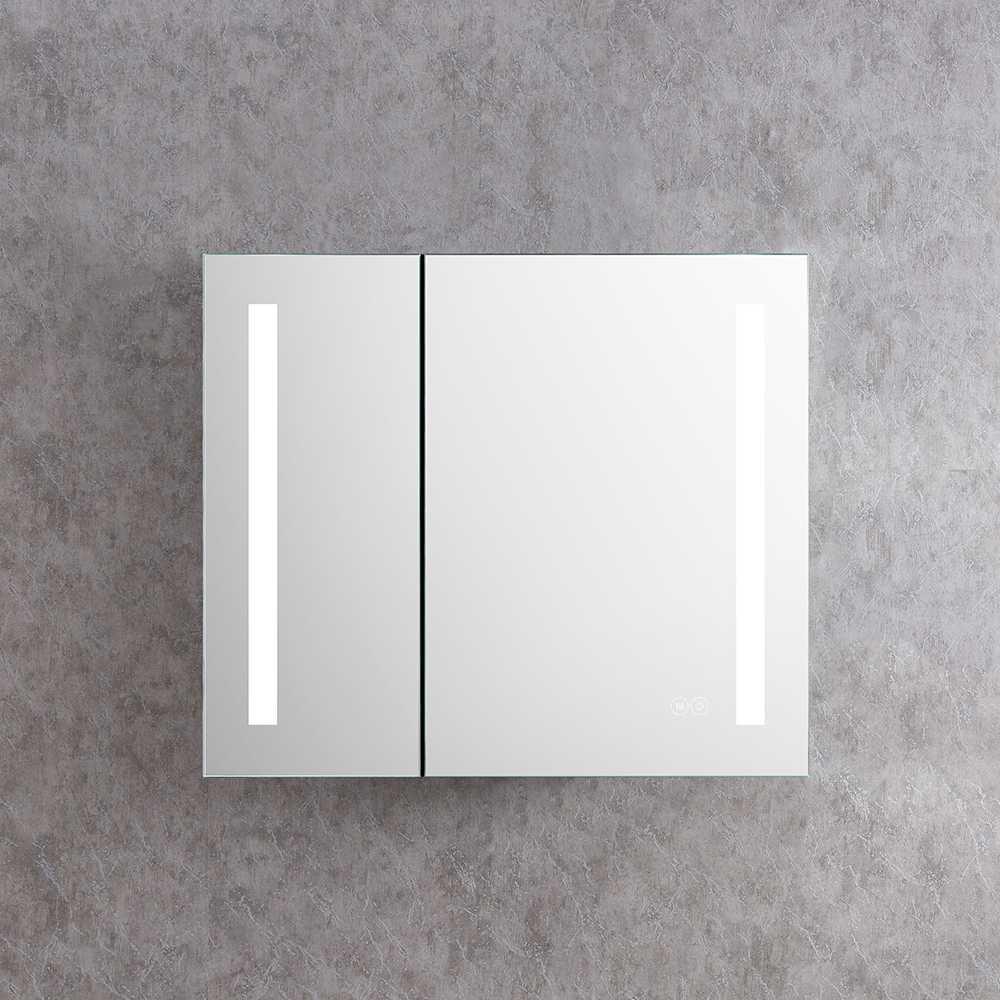 30 in. W x 26 in. H Rectangular Recessed or Surface Mount LED Mirror Cabinet. Picture 9