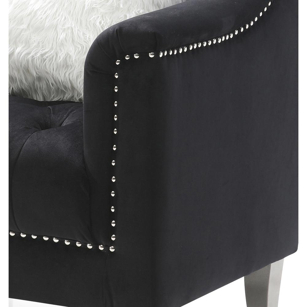 Dania Black Upholstered Accent Chair. Picture 8
