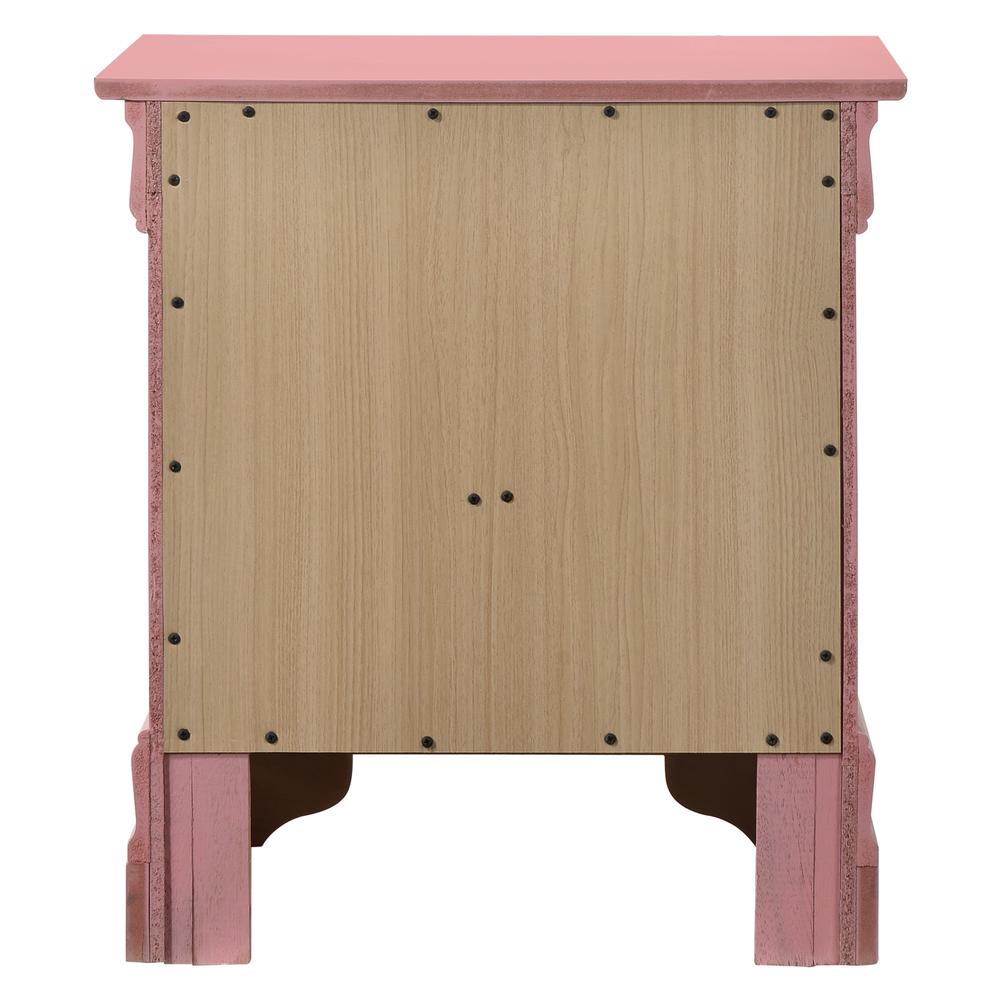Louis Philippe 2-Drawer Pink Nightstand (24 in. H X 22 in. W X 16 in. D). Picture 4