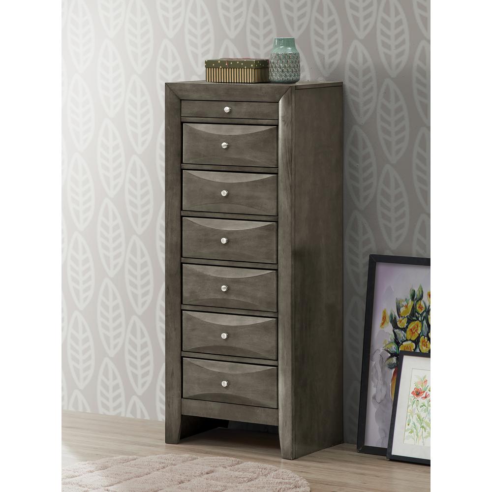 Marilla Gray 7-Drawer Chest of Drawers (23 in. L X 17 in. W X 58 in. H). Picture 7