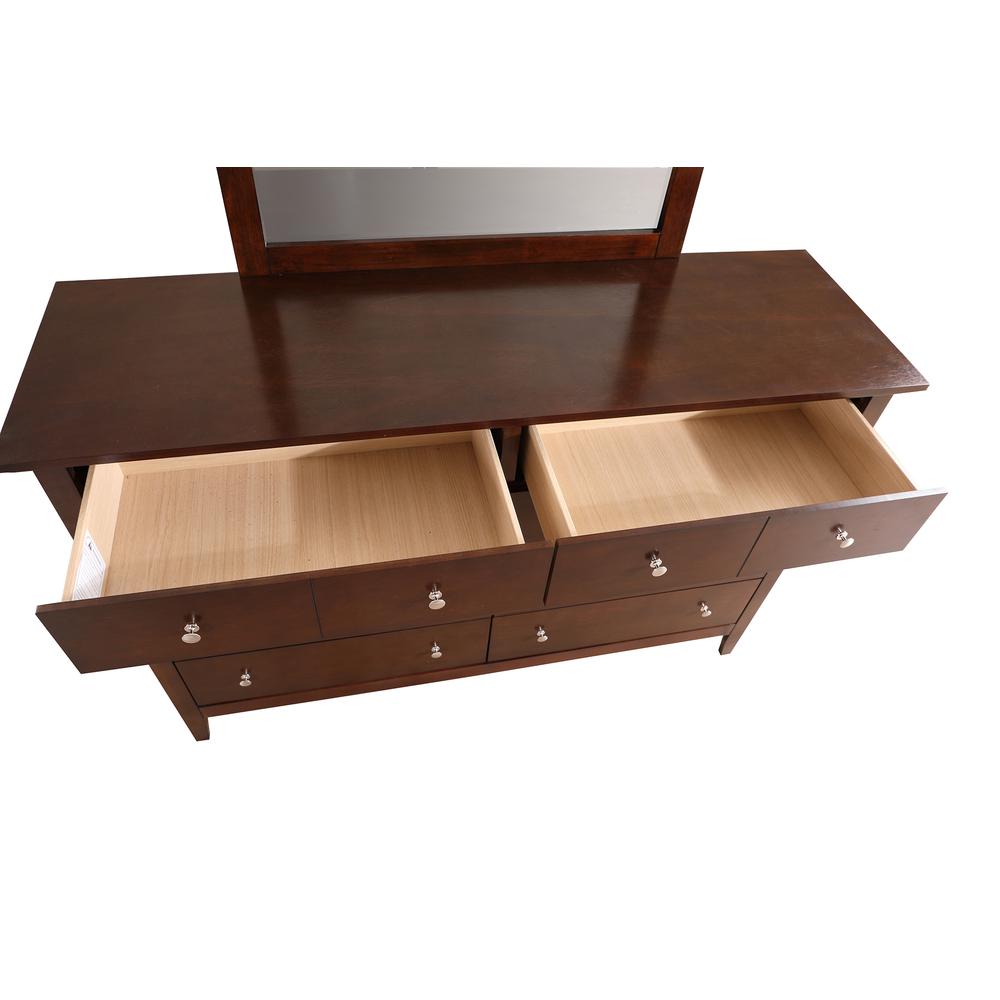 Hammond 10-Drawer Cappuccino Double Dresser (39 in. X 18 in. X 58 in.). Picture 6