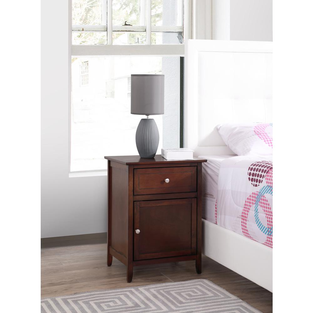Lzzy 1-Drawer Cappuccino Nightstand (25 in. H x 15 in. W x 19 in. D). Picture 5