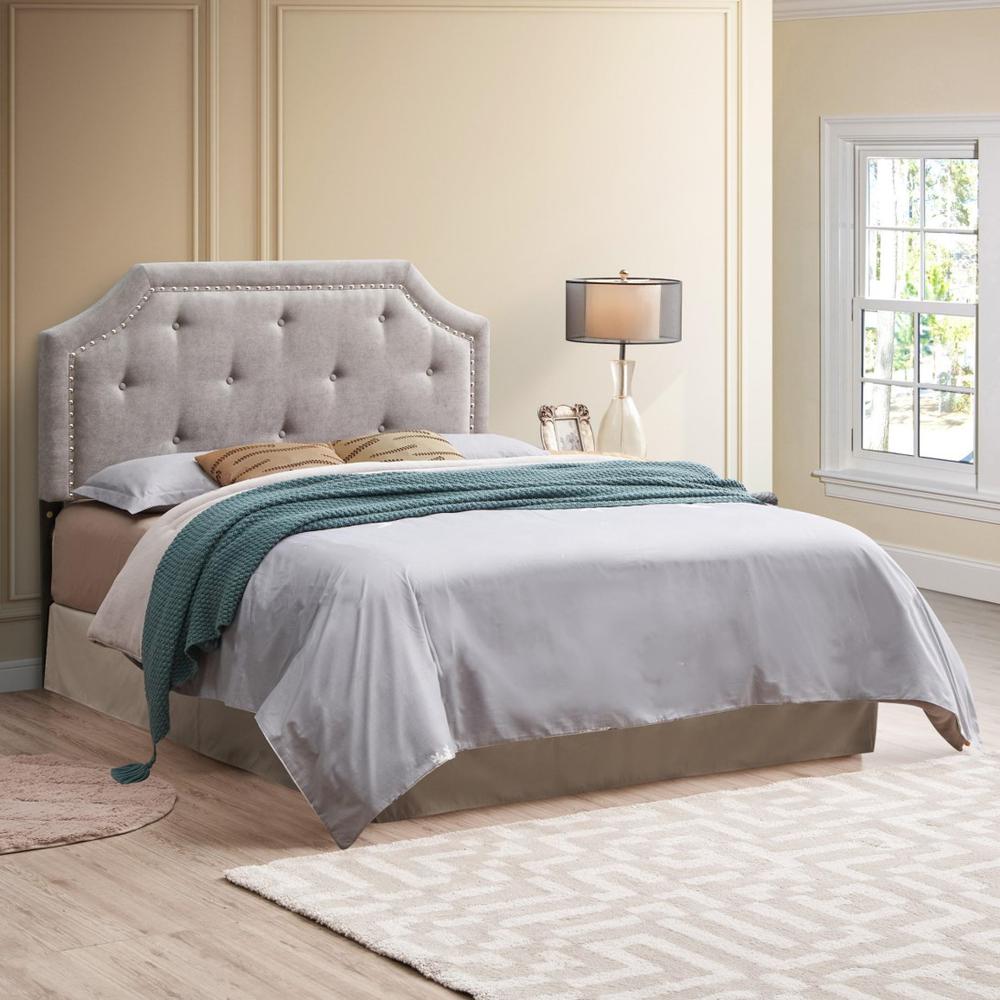 Franklin 61.02 in. W Grey Queen Expandable Width Headboard. Picture 5