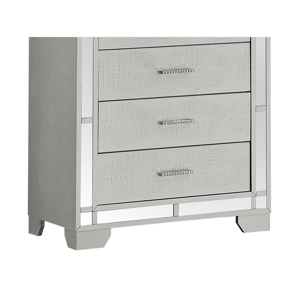 Madison Silver Champagne 5-Drawer Chest of Drawers (33 in. L X 17 in. W X 49 in. H). Picture 7