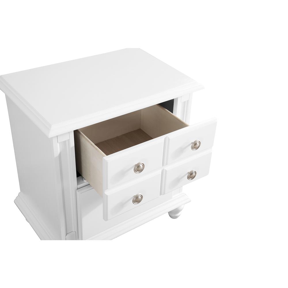 Summit 5-Drawer White Nightstand (27 in. H x 16 in. W x 24 in. D). The main picture.