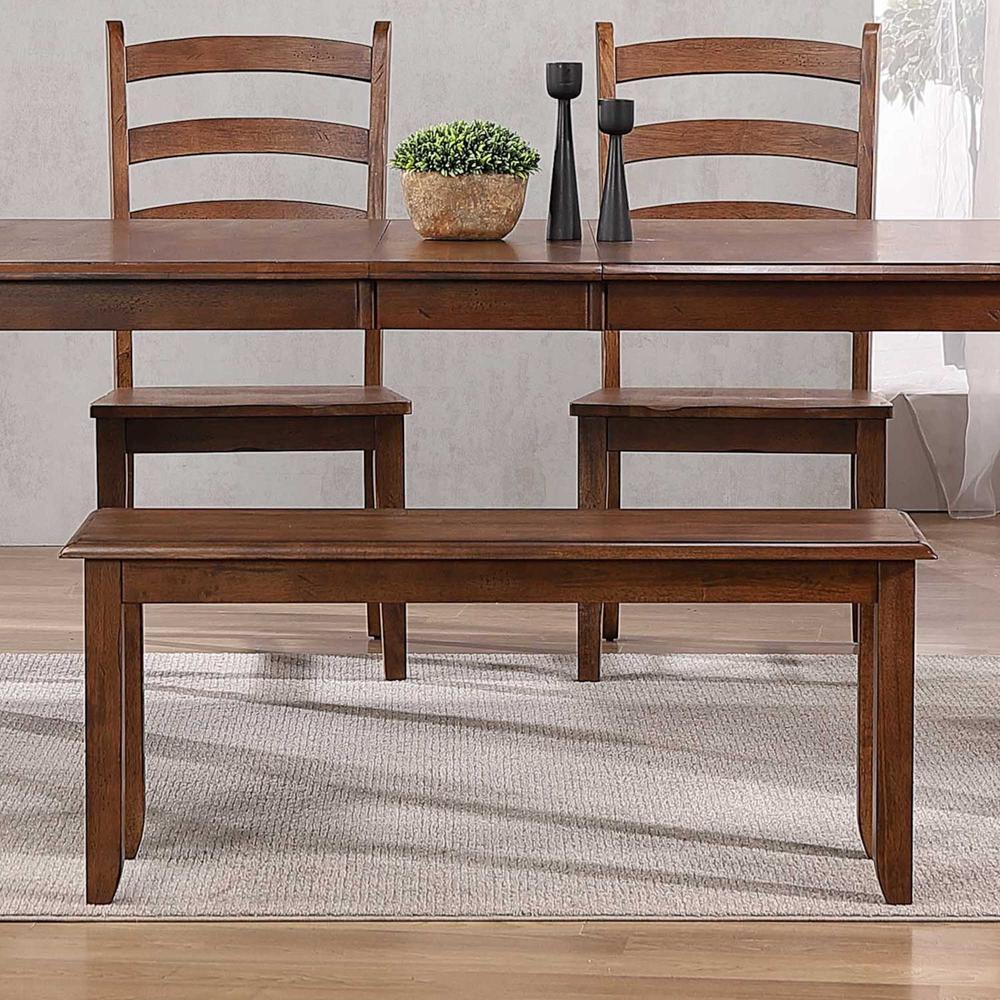 Simply Brook Amish Brown Dining Bench 18 in. X 42 in. X 14 in.. Picture 7