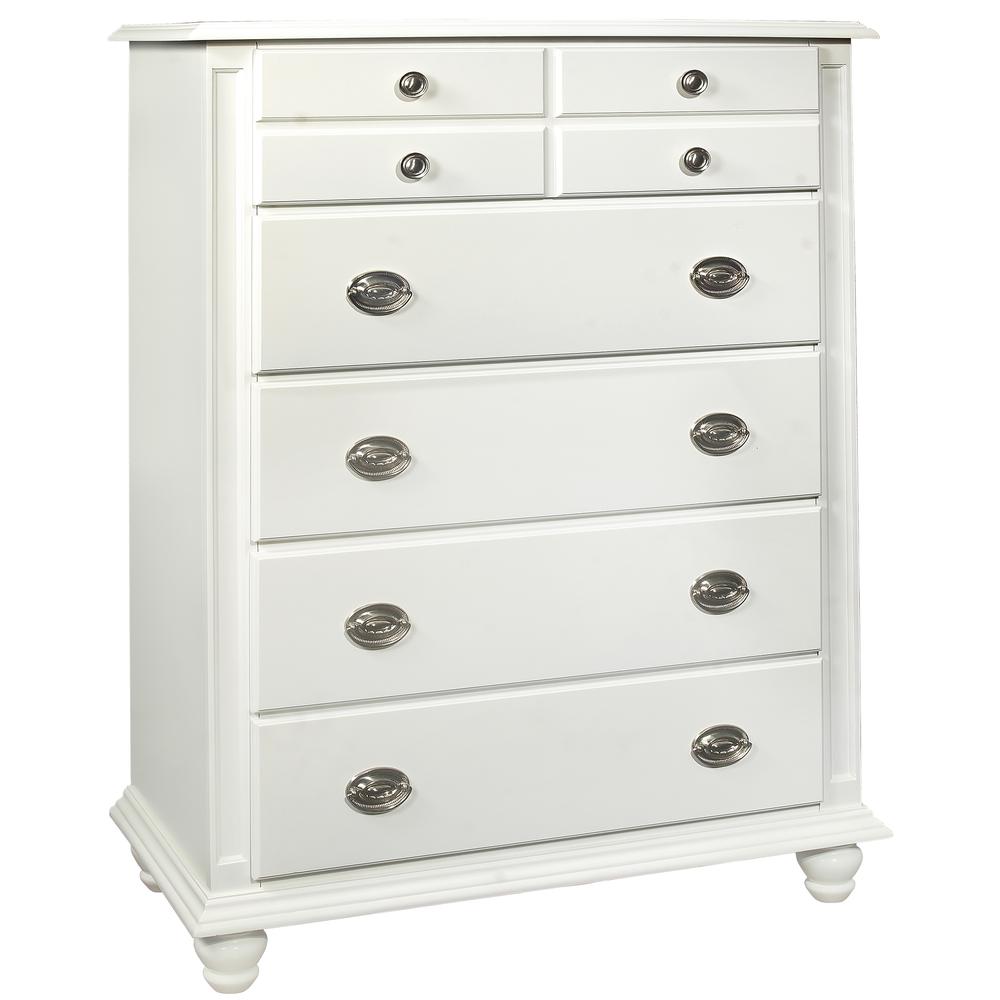 Summit White 5-Drawer Chest of Drawers (37 in. L X 18 in. W X 53 in. H). Picture 2