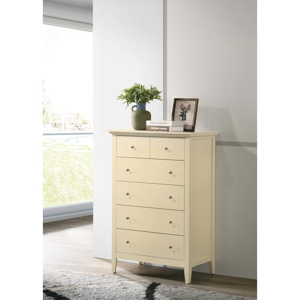 Hammond Beige 5 Drawer Chest of Drawers (32 in L. X 18 in W. X 48 in H.). Picture 5