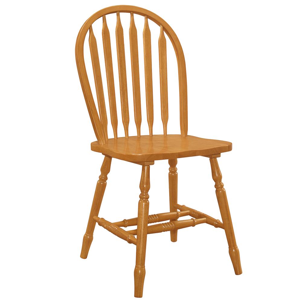Light Oak Solid Wood Windsor Arrowback Dining Chairs (Set of 4). Picture 2