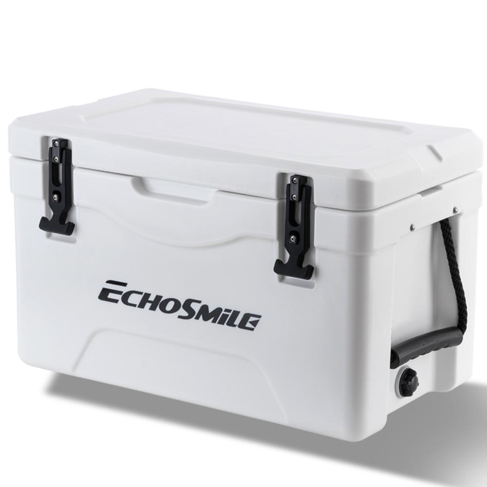 EchoSmile 40 Quart White Rotomolded Cooler. Picture 1