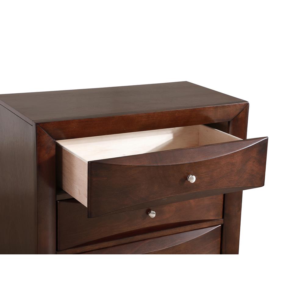 Marilla Cappuccino 5-Drawer Chest of Drawers (32 in. L X 17 in. W X 48 in. H). Picture 3