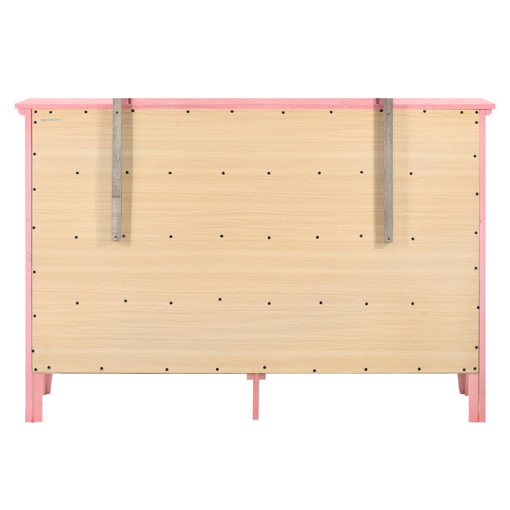 Hammond 10-Drawer Pink Double Dresser (39 in. X 18 in. X 58 in.). Picture 3