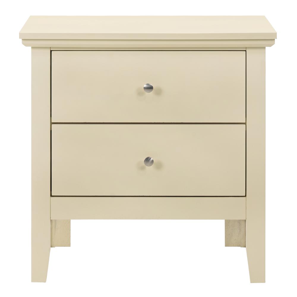 Primo 2-Drawer Beige Nightstand (24 in. H x 15.5 in. W x 19 in. D). Picture 1
