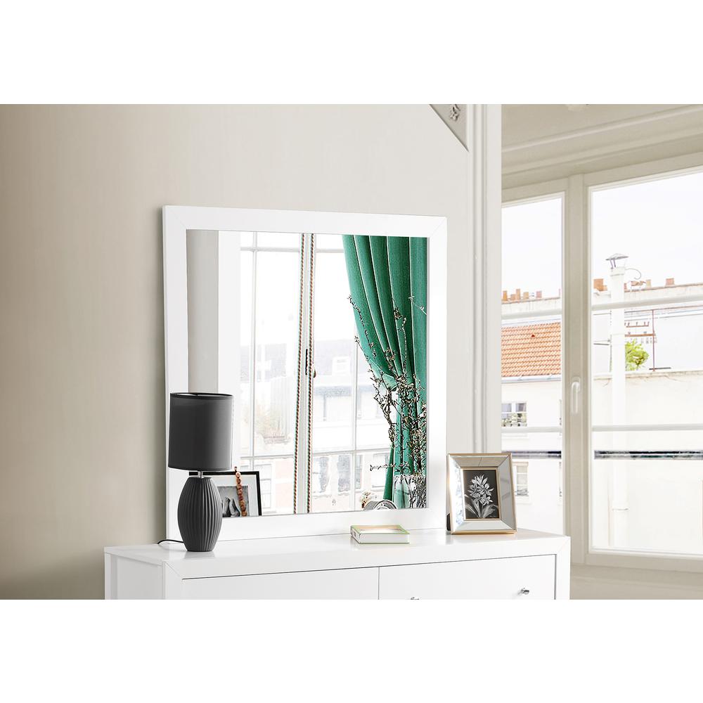 41 in. x 41 in. Classic Square Wood Framed Dresser Mirror, PF-G2490-M. Picture 7