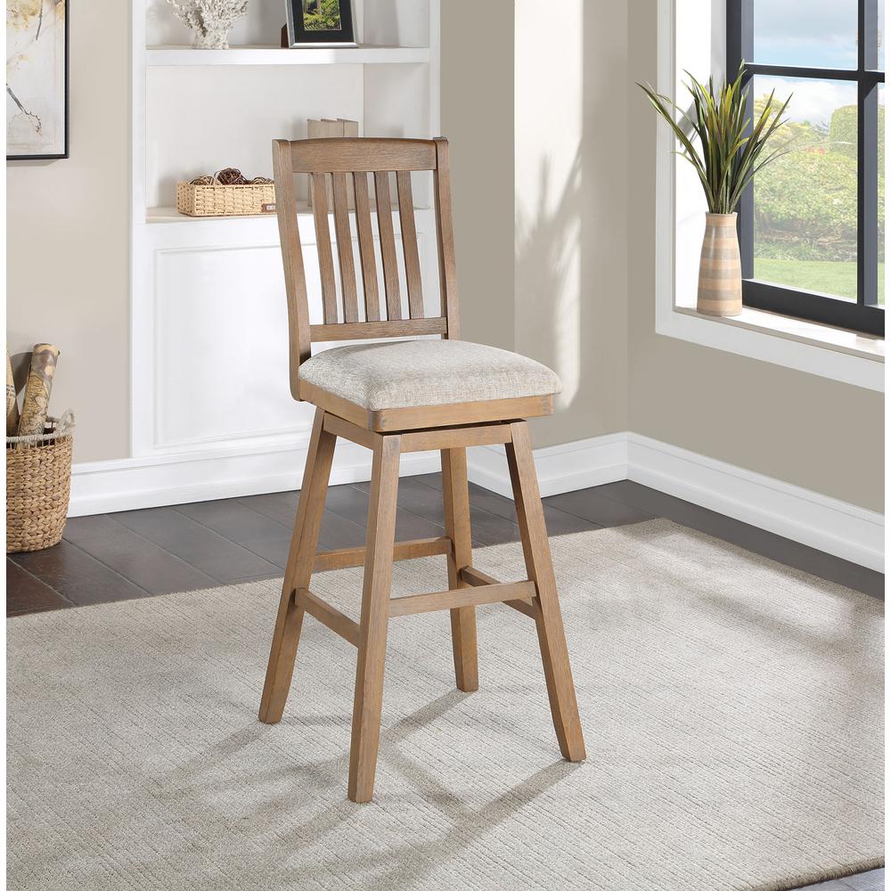SH Mission 42.5 in. Oak High Back Wood 29 in. Bar Stool. Picture 6