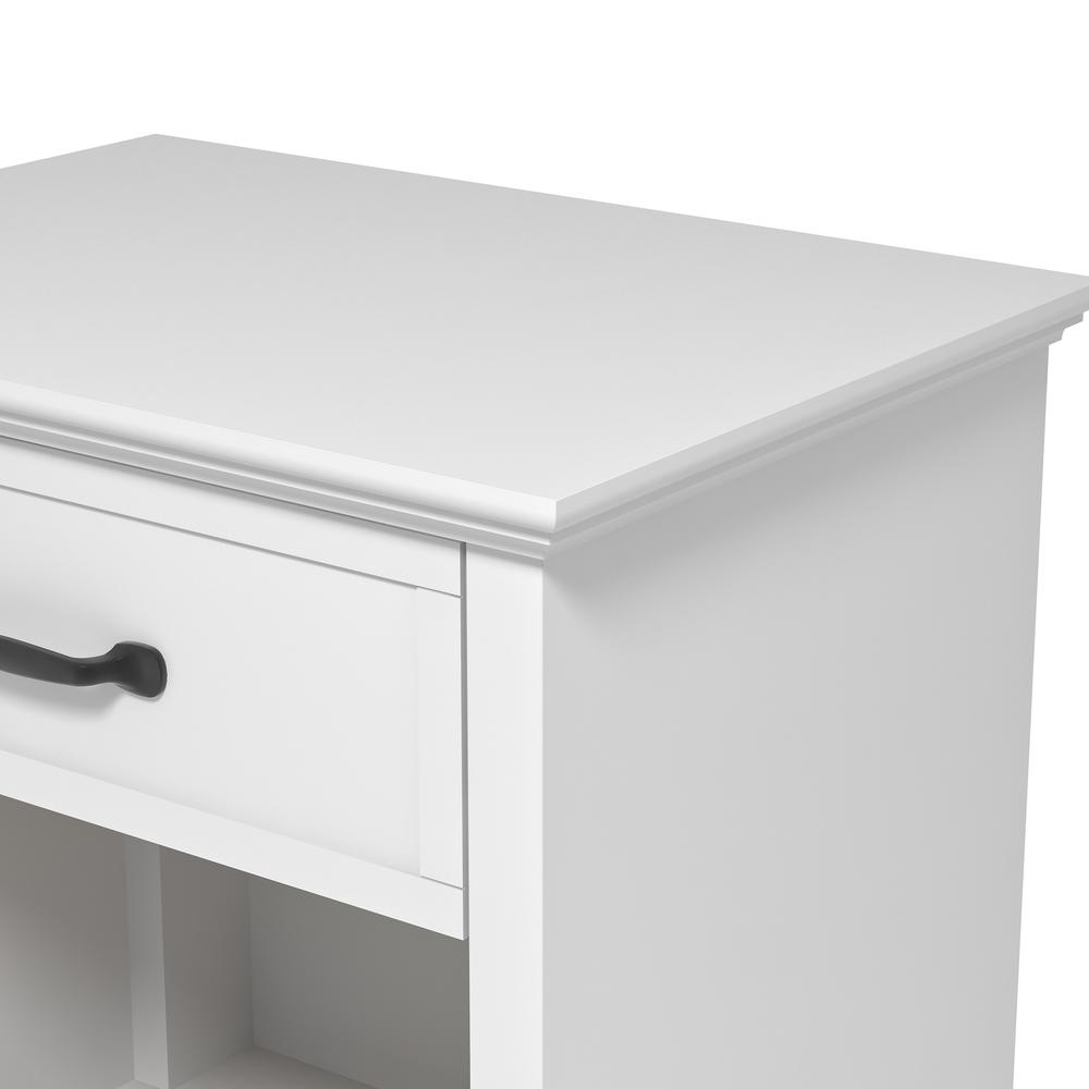 Xylon 1-Drawer White Nightstand (21.7 in. x 24.4 in. x 15.7 in.). Picture 6