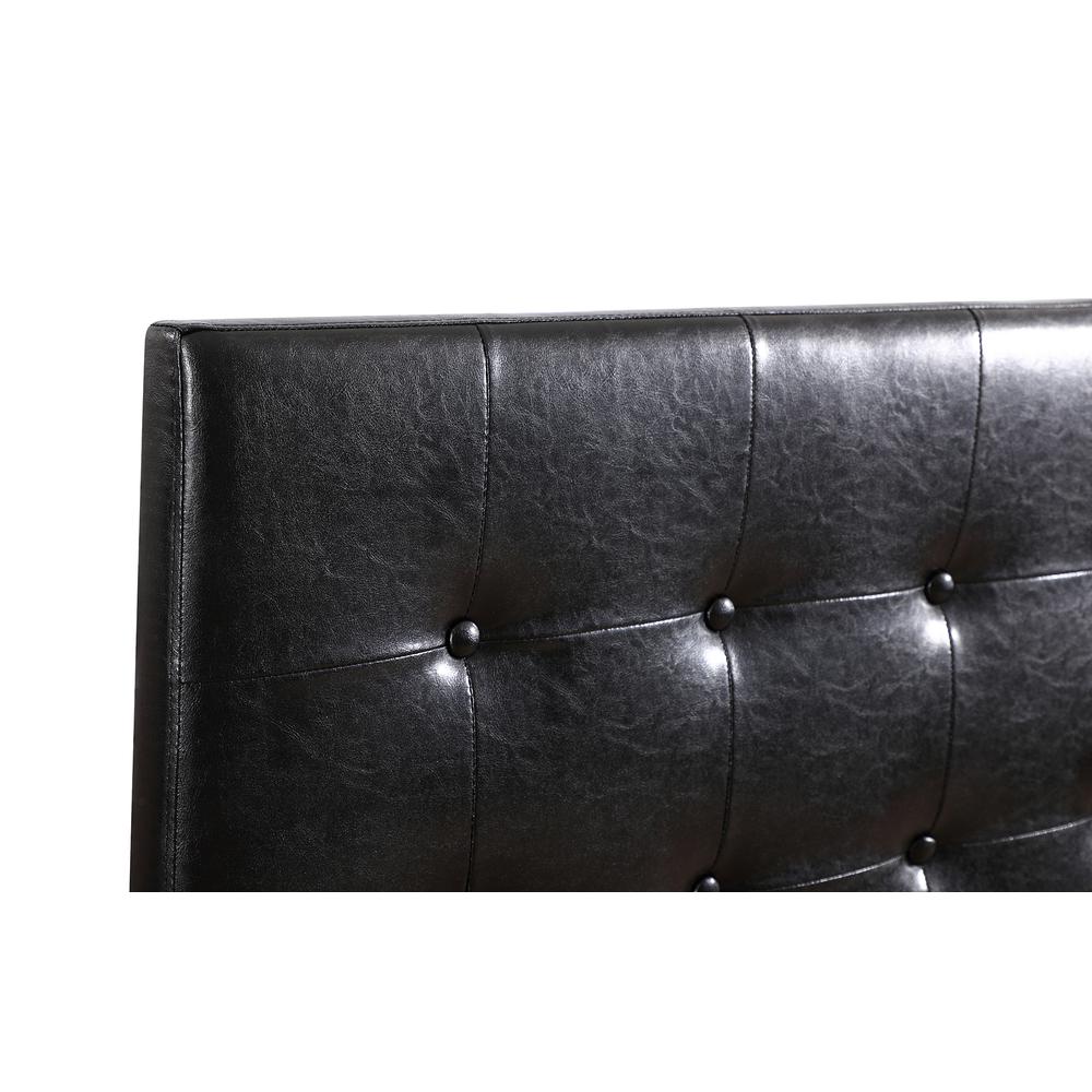 Super Nova Black Twin Upholstered Tufted Panel Headboard. Picture 5