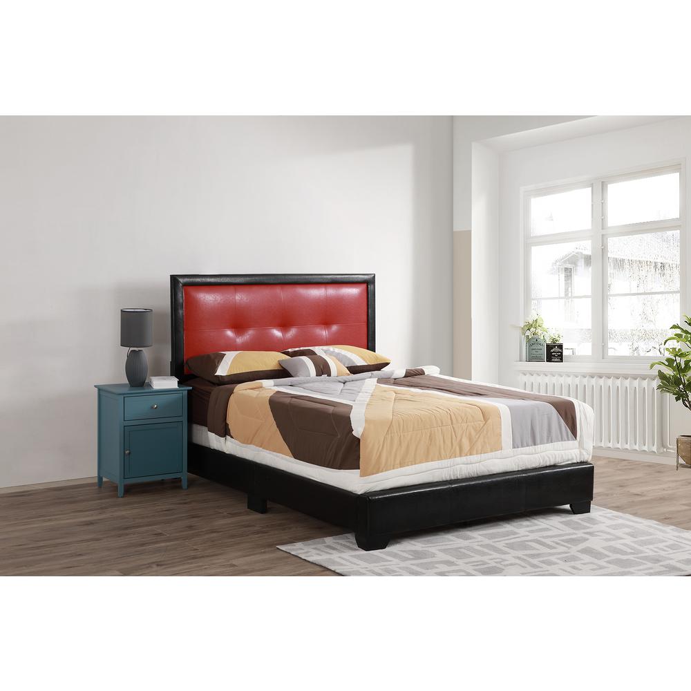 Panello Black and Red Queen Panel Beds. Picture 6