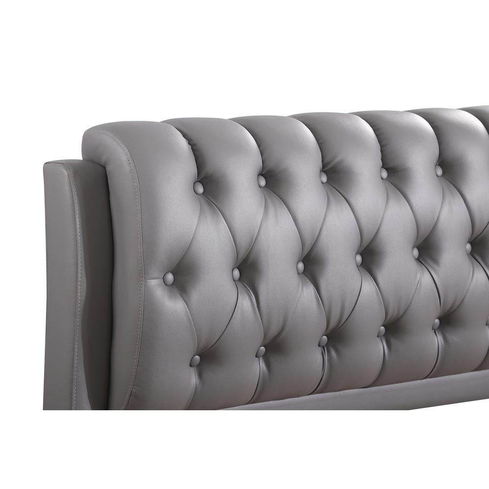 Marilla Light Grey Queen Panel Beds. Picture 4