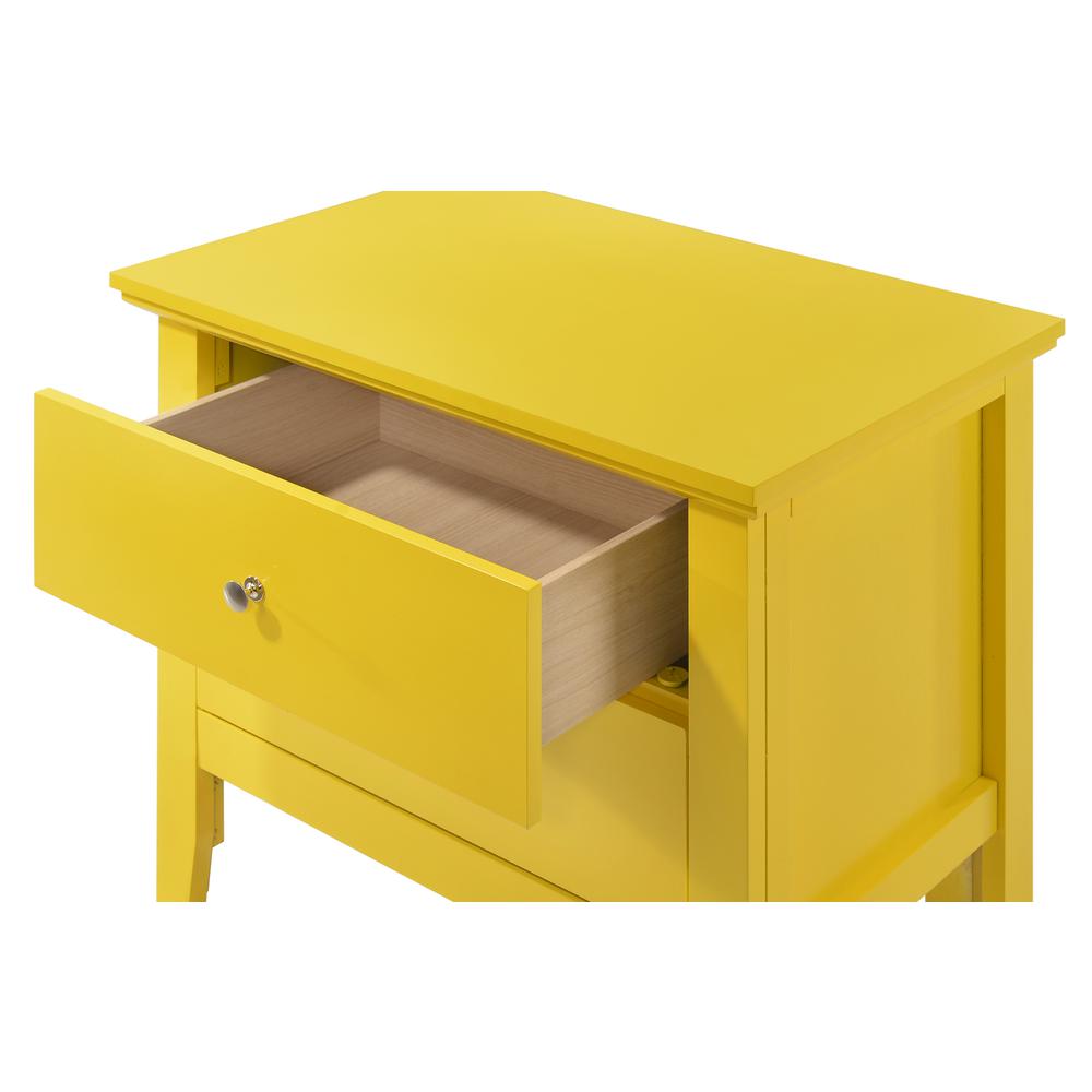 Primo 2-Drawer Yellow Nightstand (24 in. H x 15.5 in. W x 19 in. D). Picture 3