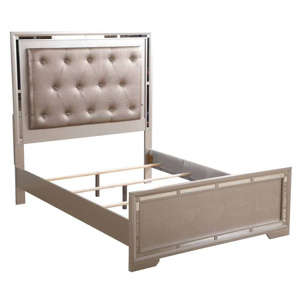 Alana Silver Champagne King Panel Beds. Picture 3