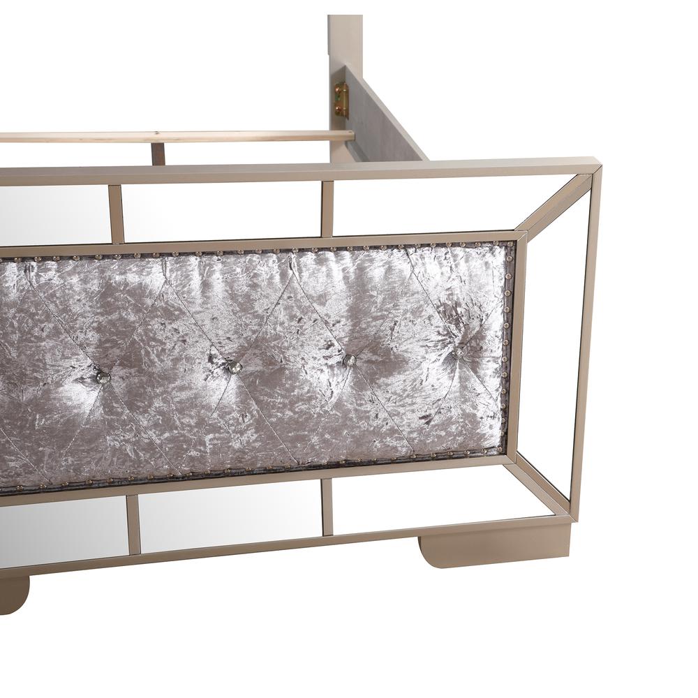 Hollywood Hills Silver Champagne Twin Panel Beds. Picture 5