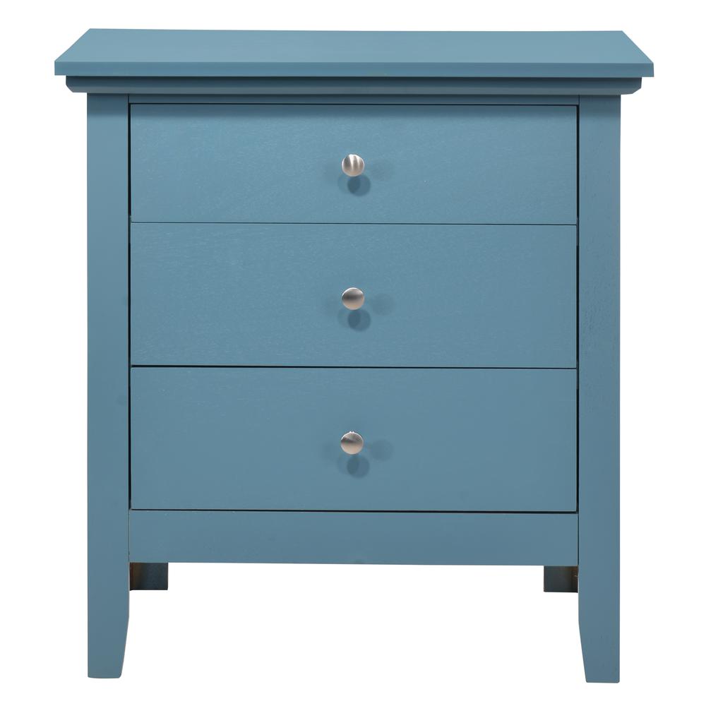 Hammond 3-Drawer Teal Nightstand (26 in. H x 18 in. W x 24 in. D). Picture 1