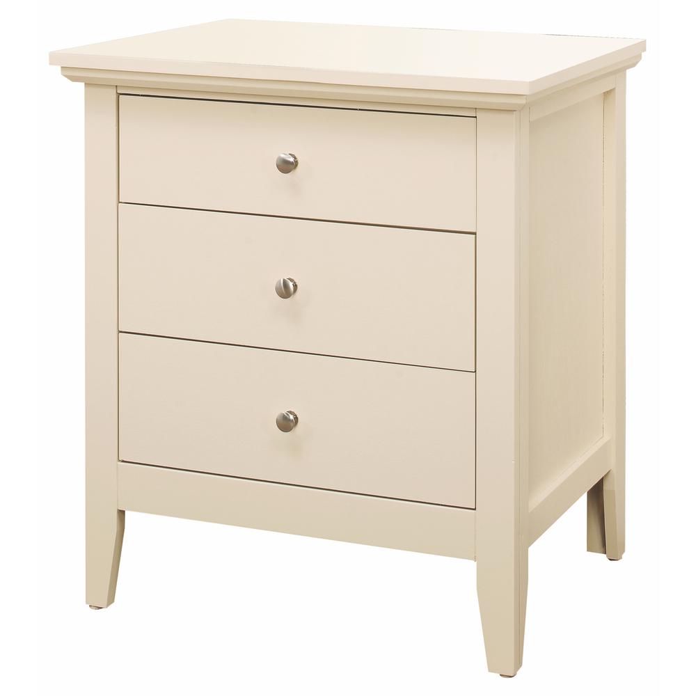 Hammond 3-Drawer Beige Nightstand (26 in. H x 18 in. W x 24 in. D). Picture 1