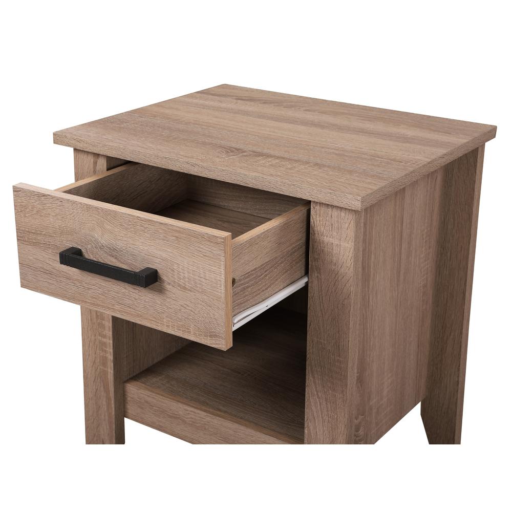 Lennox 1-Drawer Sandalwood Nightstand (24 in. H x 18 in. W x 21 in. D). Picture 3