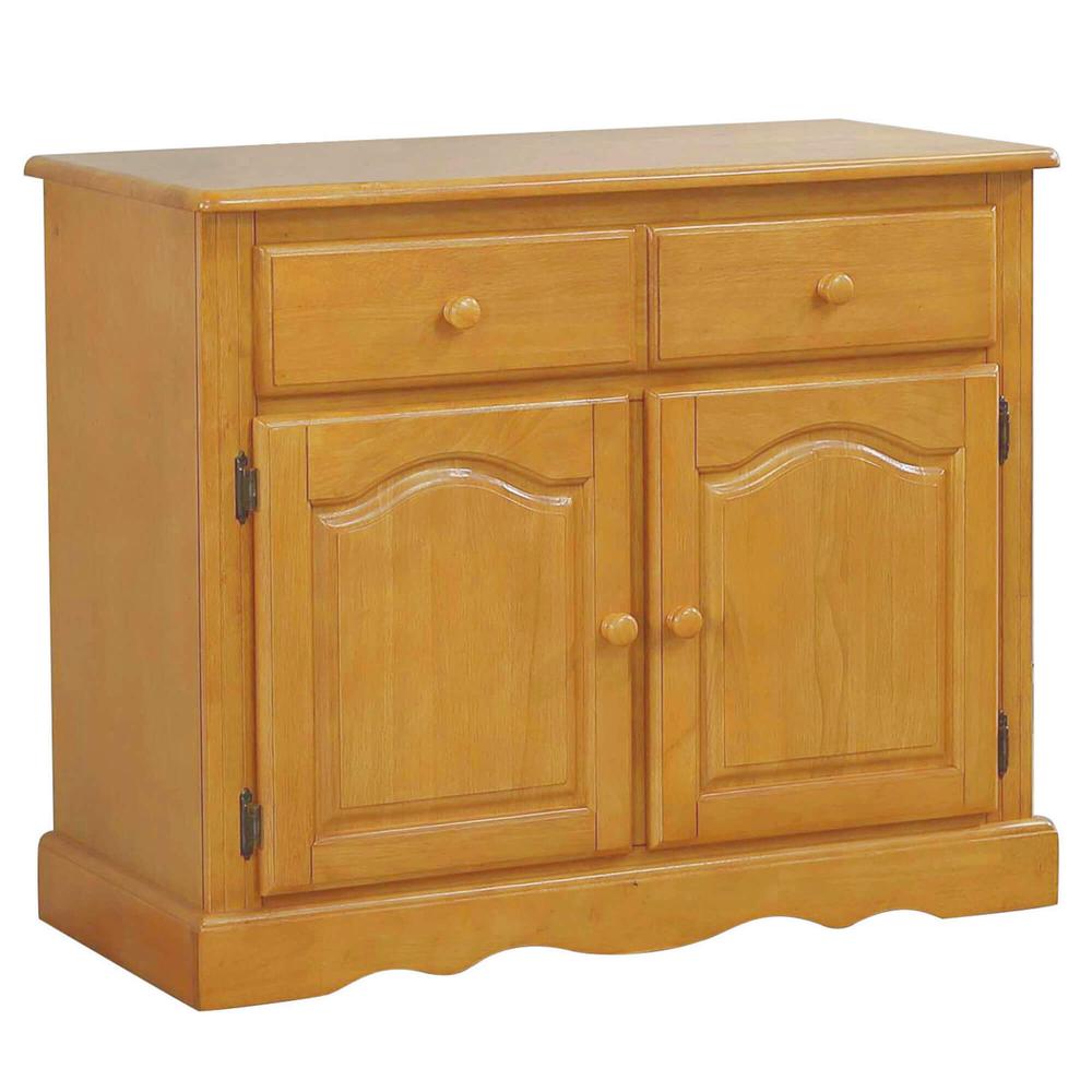 Oak Selections Light Oak Buffet with Solid Wood and Drawer. Picture 2