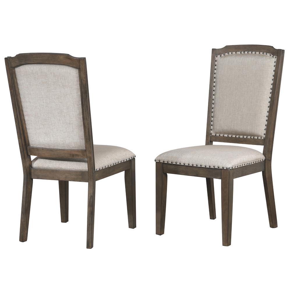 Cali Gray and Brown Side Chair (Set of 2). Picture 2