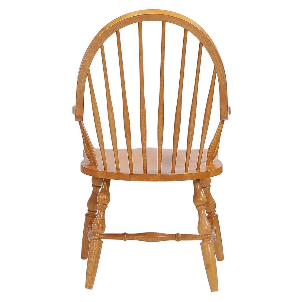 Oak Selections Distressed Light Oak Arm Chair. Picture 4
