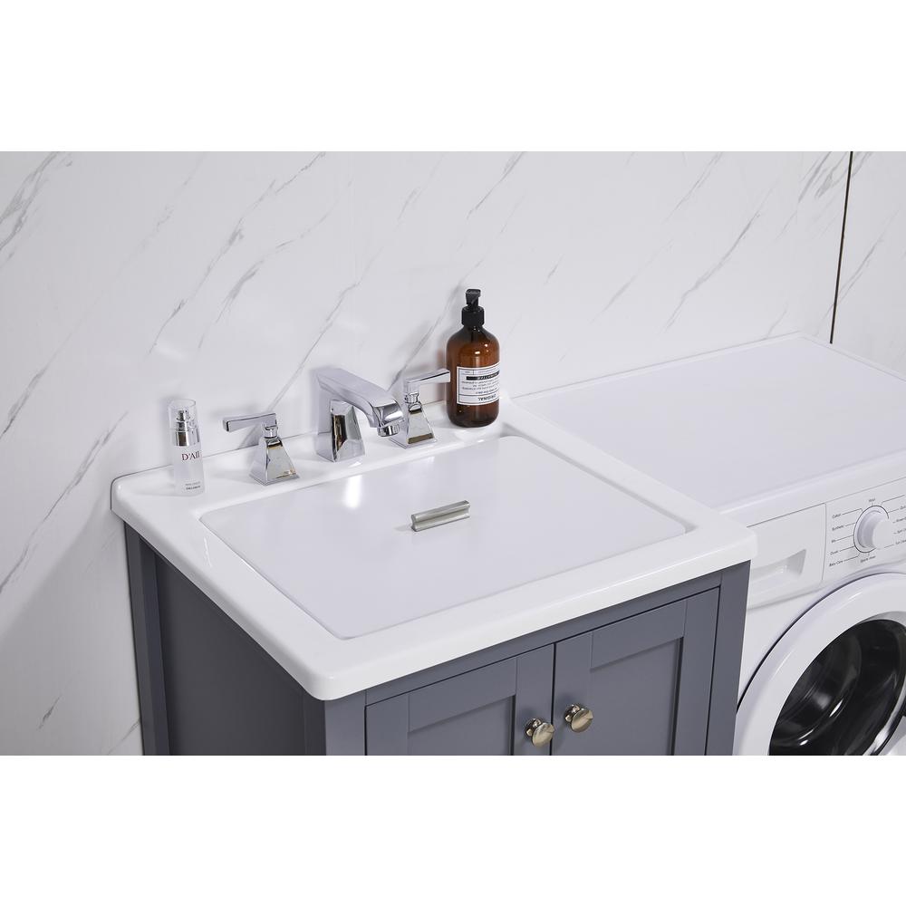 Stufurhome Delia 24 in. x 22 in. Grey Laundry Utility Sink. Picture 3