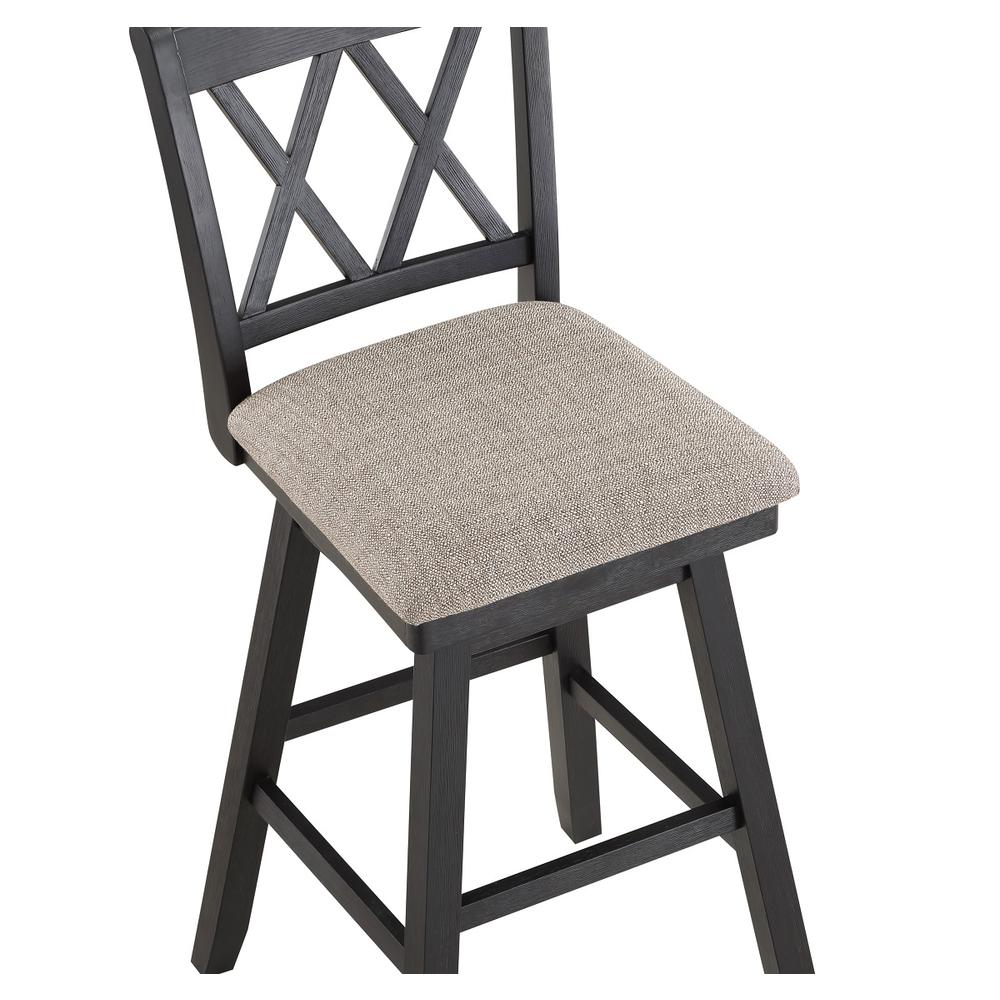 SH XX 42.5 in. Black High Back Wood 29 in. Bar Stool. Picture 5