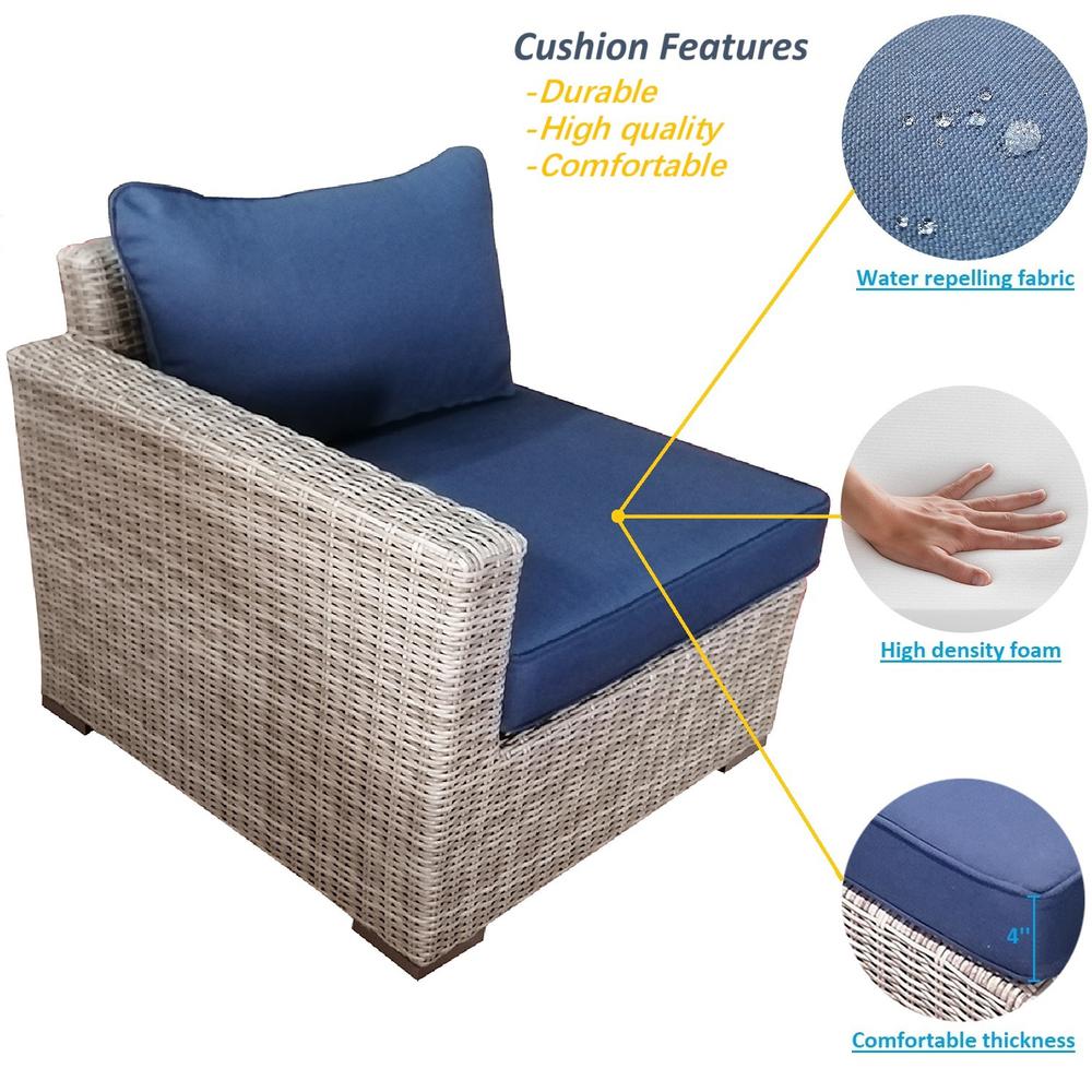 Outdoor 28.5 in. Love Seater with Weather Resistant Cushion. Picture 2