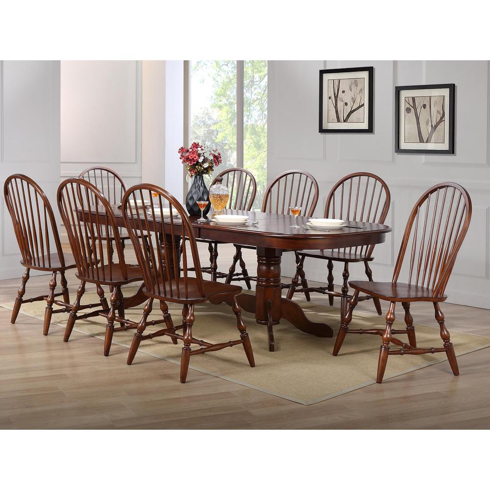Andrews Distressed Chestnut Brown Side Chair (Set of 2), BH-C30-CT-2. Picture 6